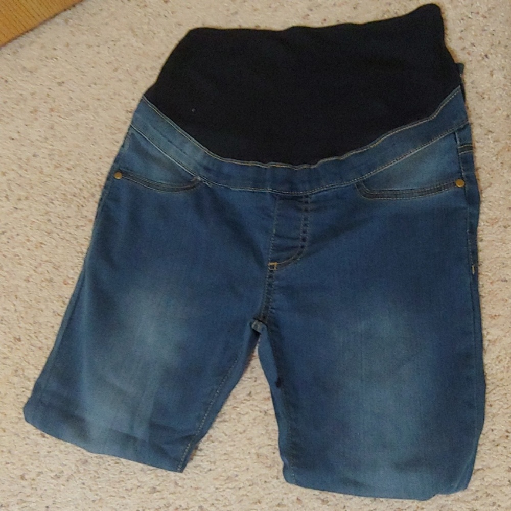 Size 6 Maternity Blue Skinny Jeggings